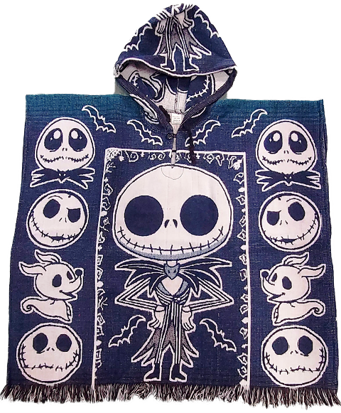 Jack Skellington Hooded Poncho Blanket
