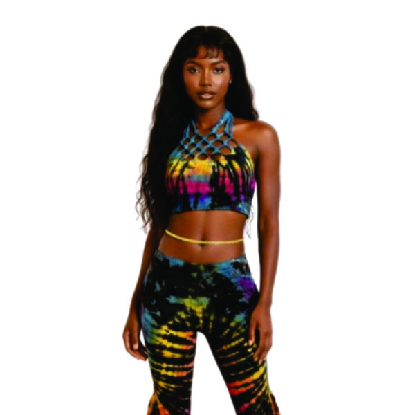 The Festival Flashback: Tie-Dye Macrame Flare Set
