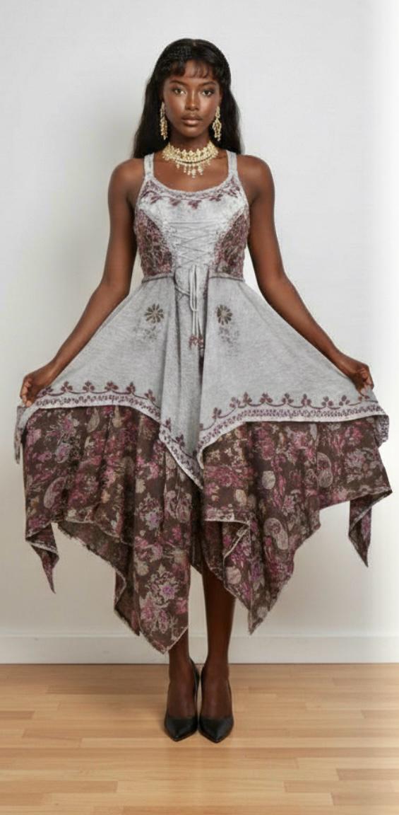 The Enchanted Forest Handkerchief Hem Dress