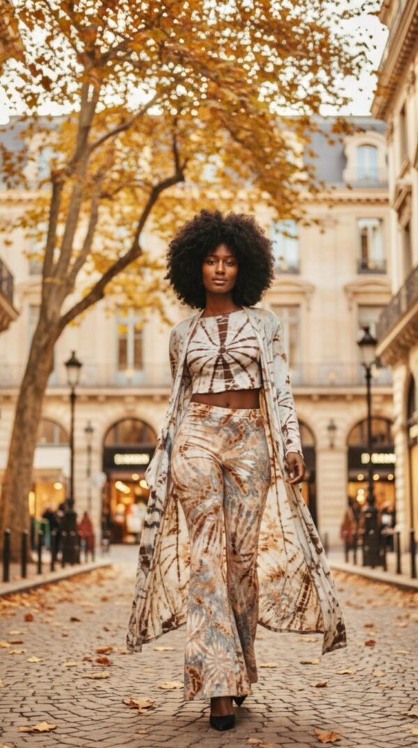 The Desert Bloom Tie-Dye Kimono Set (3-Piece)