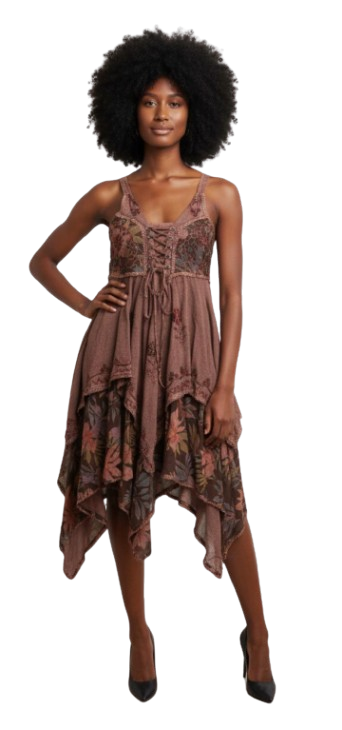 The Woodland Flora Lace-Up Tiers Dress