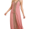 The Desert Rose Embroidered Halter Jumpsuit (or Maxi Dress)